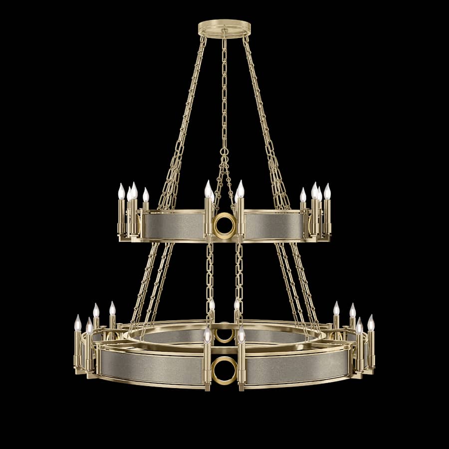 Fine Art Handcrafted Lighting Mirage 24 Light 50" Wide Taper Candle Style Chandelier