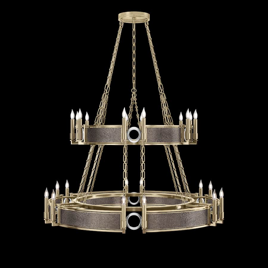 Fine Art Handcrafted Lighting Mirage 24 Light 50" Wide Taper Candle Style Chandelier