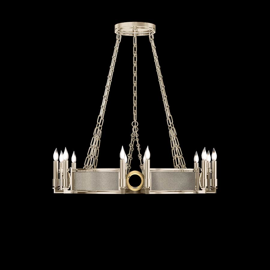 Fine Art Handcrafted Lighting Mirage 12 Light 36" Wide Taper Candle Style Chandelier