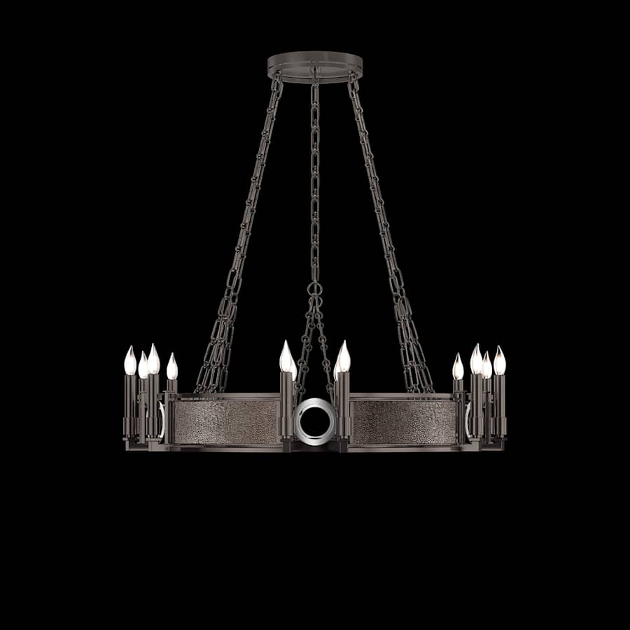 Fine Art Handcrafted Lighting Mirage 12 Light 36" Wide Taper Candle Style Chandelier