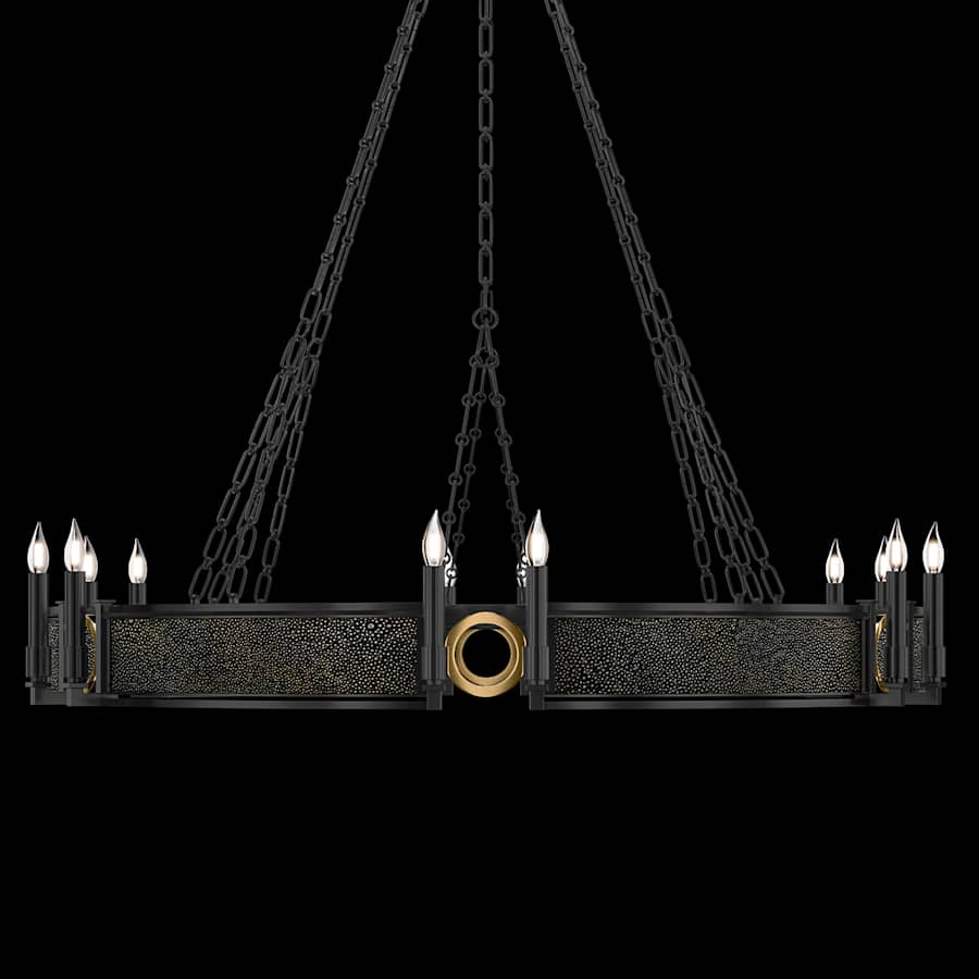 Fine Art Handcrafted Lighting Mirage 12 Light 50" Wide Taper Candle Style Chandelier