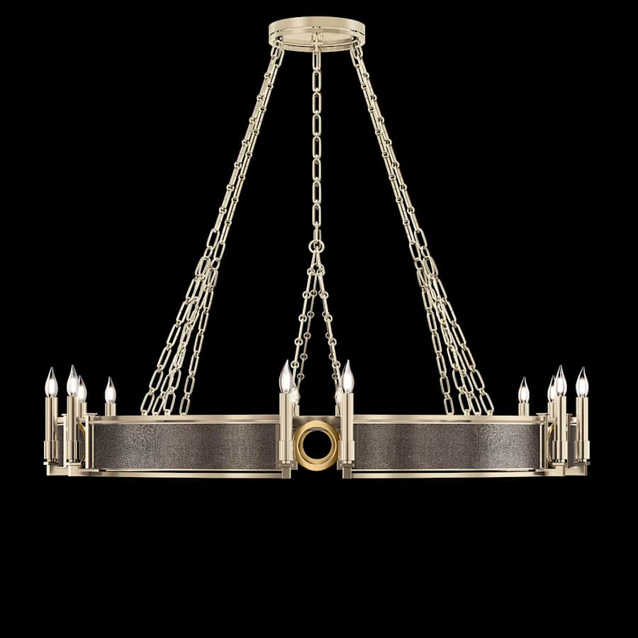 Fine Art Handcrafted Lighting Mirage 12 Light 50" Wide Taper Candle Style Chandelier