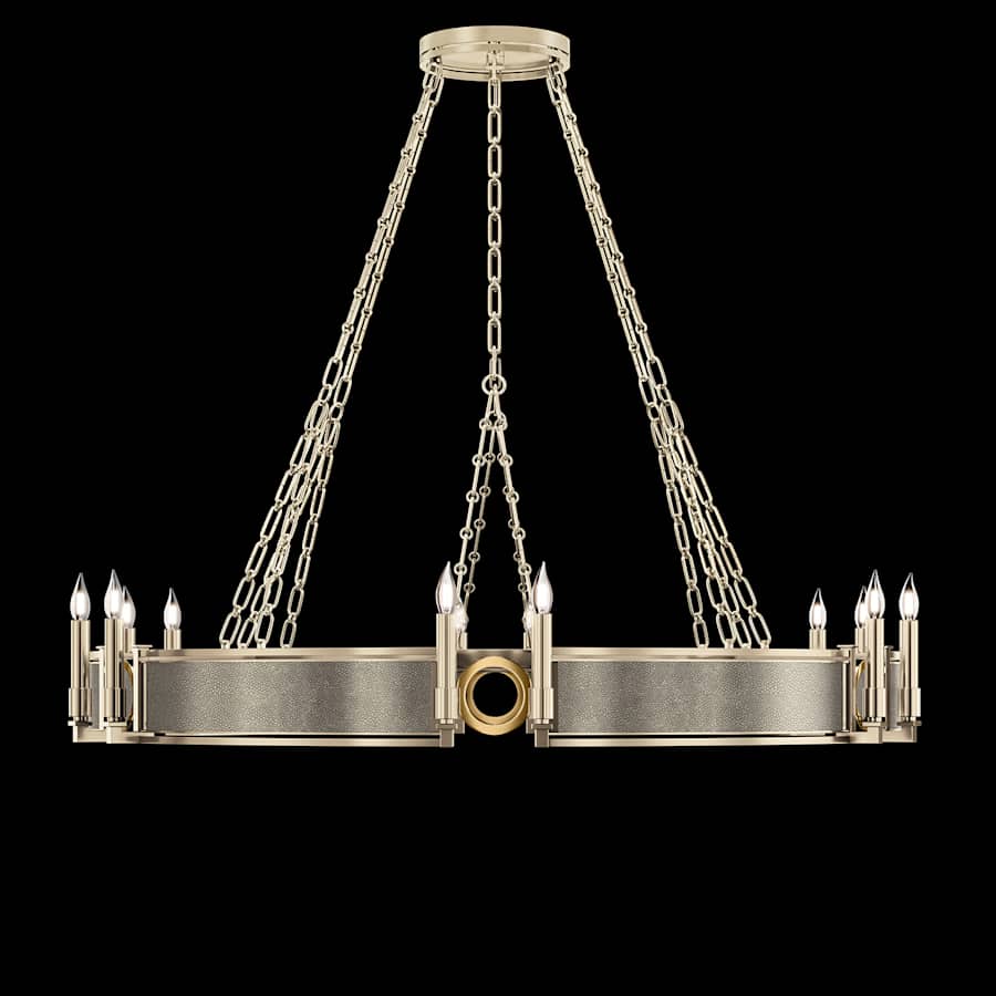 Fine Art Handcrafted Lighting Mirage 12 Light 50" Wide Taper Candle Style Chandelier