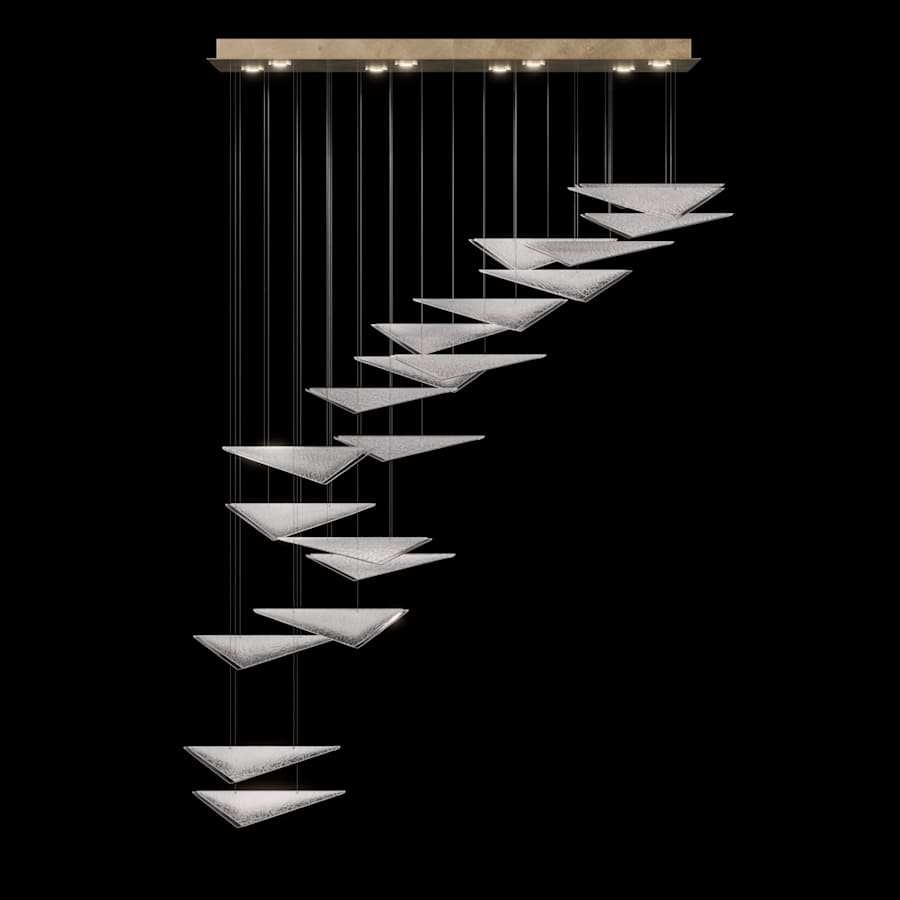 Fine Art Handcrafted Lighting Volo 8 Light 61" Wide LED Abstract Linear Pendant