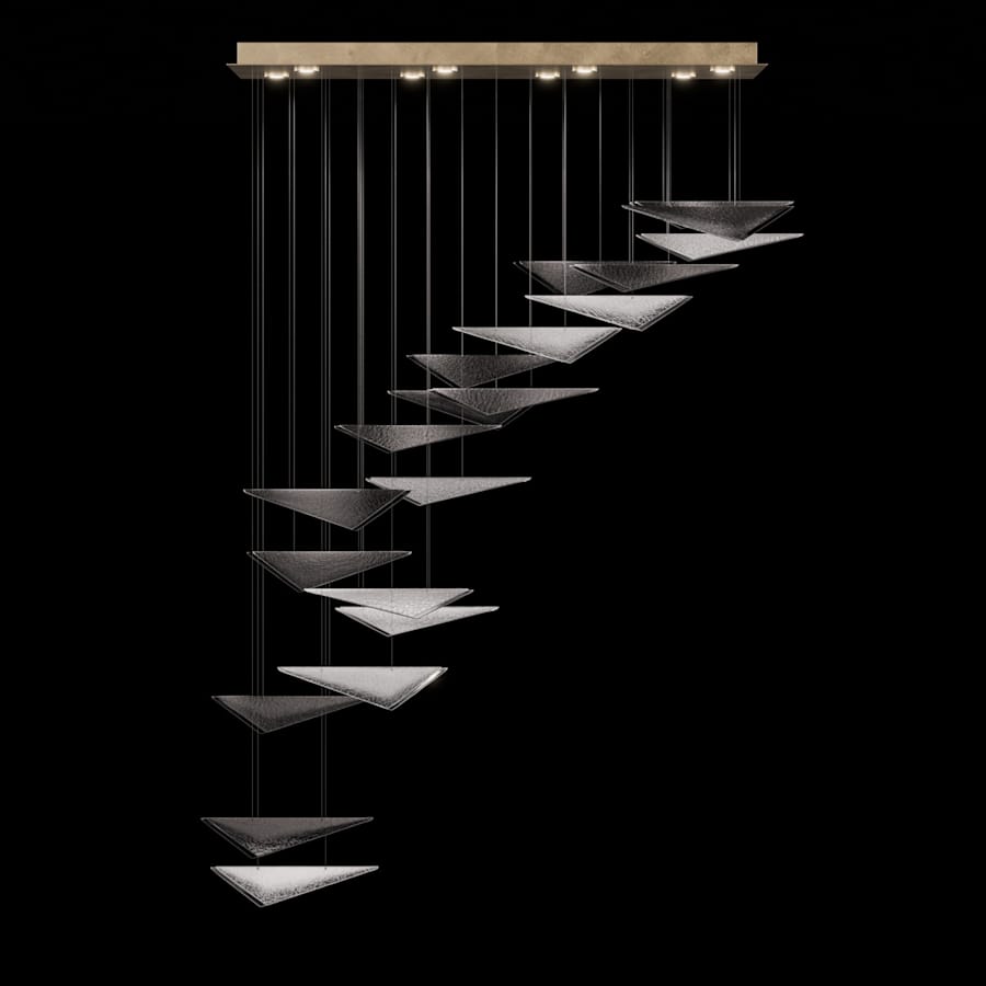 Fine Art Handcrafted Lighting Volo 8 Light 61" Wide LED Abstract Linear Pendant