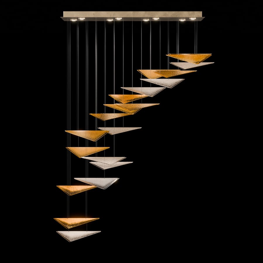 Fine Art Handcrafted Lighting Volo 8 Light 61" Wide LED Abstract Linear Pendant