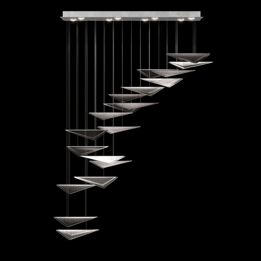Fine Art Handcrafted Lighting Volo 8 Light 61" Wide LED Abstract Linear Pendant