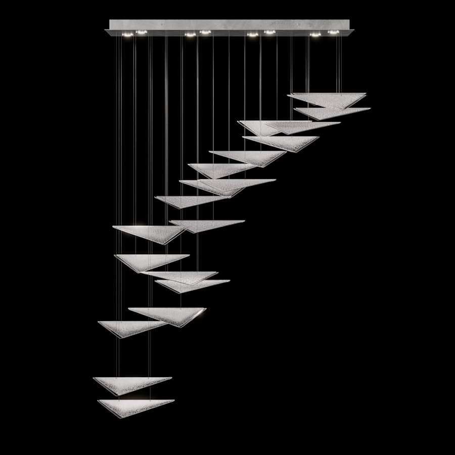 Fine Art Handcrafted Lighting Volo 8 Light 61" Wide LED Abstract Linear Pendant