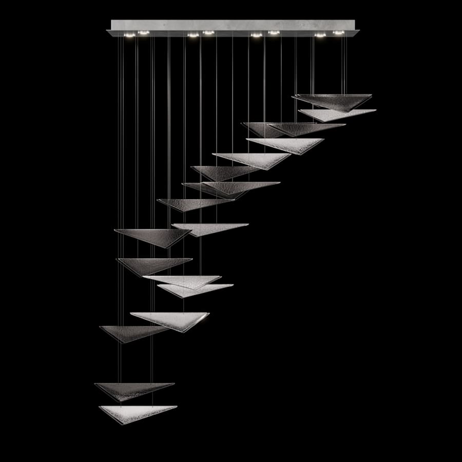 Fine Art Handcrafted Lighting Volo 8 Light 61" Wide LED Abstract Linear Pendant
