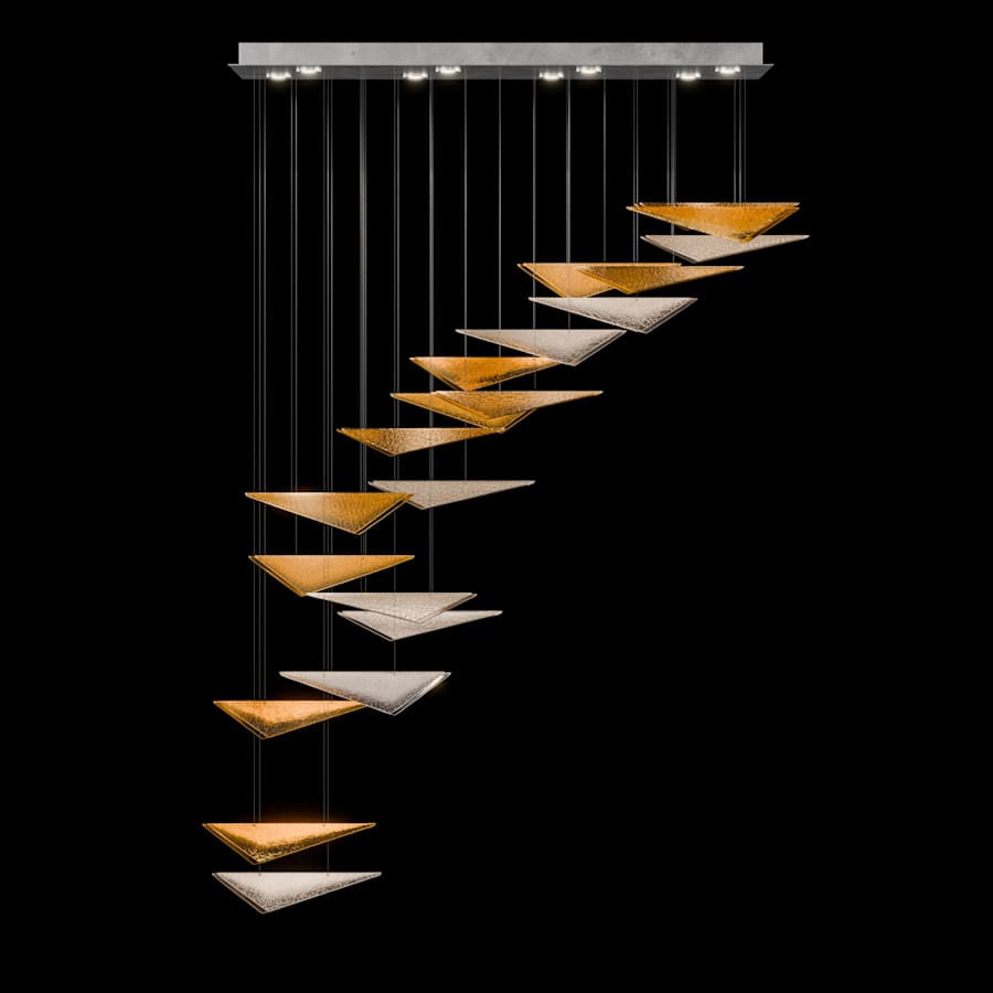 Fine Art Handcrafted Lighting Volo 8 Light 61" Wide LED Abstract Linear Pendant