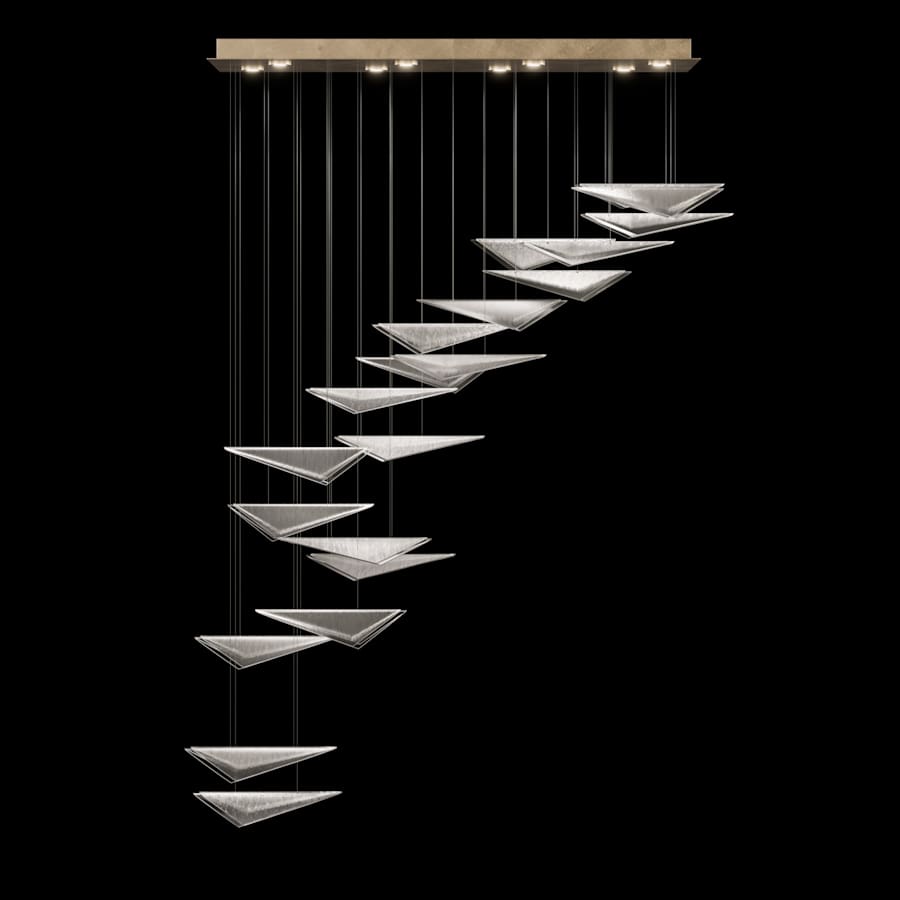 Fine Art Handcrafted Lighting Volo 8 Light 61" Wide LED Abstract Linear Pendant