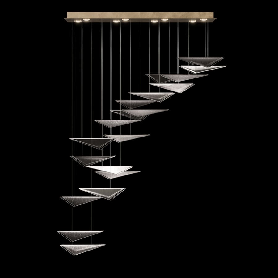 Fine Art Handcrafted Lighting Volo 8 Light 61" Wide LED Abstract Linear Pendant