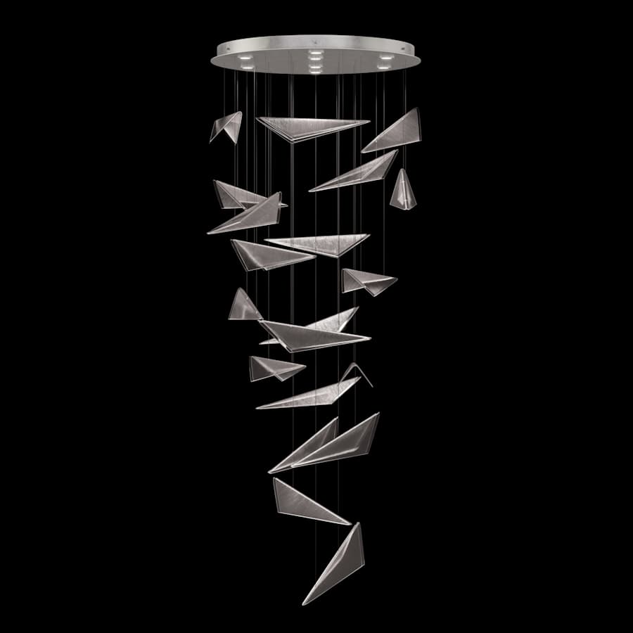 Fine Art Handcrafted Lighting Volo 8 Light 36" Wide x 52" Tall LED Abstract Multi Light Pendant