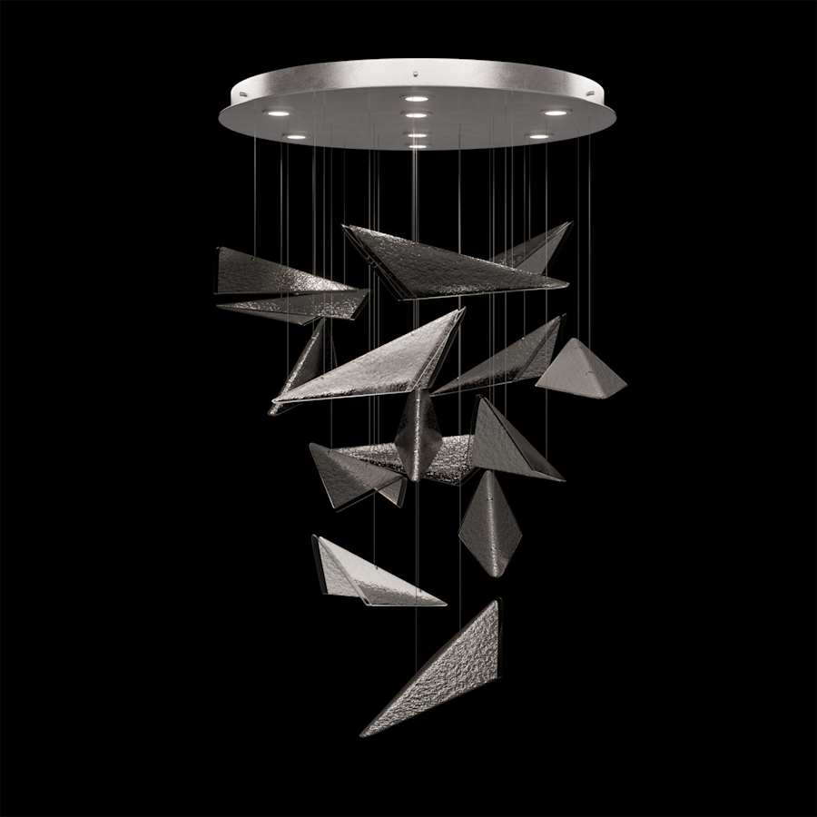 Fine Art Handcrafted Lighting Volo 8 Light 36" Wide x 34" Tall LED Abstract Multi Light Pendant
