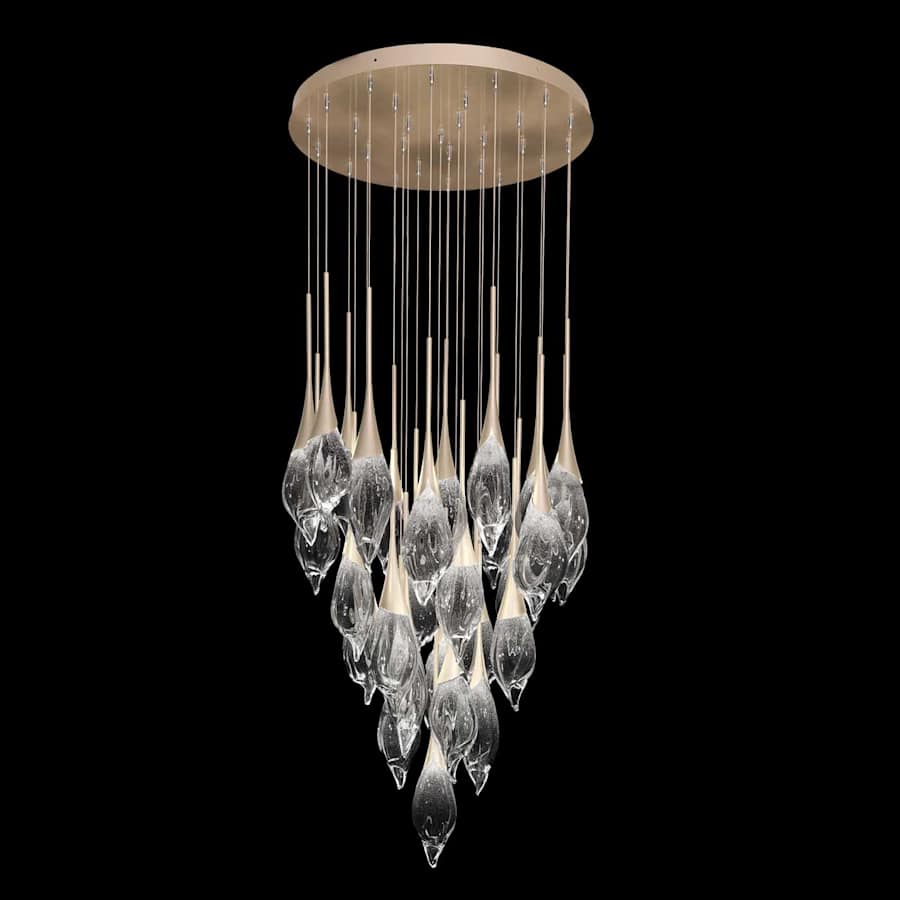 Fine Art Handcrafted Lighting Mayu 33" Wide LED 28 Light Pendant