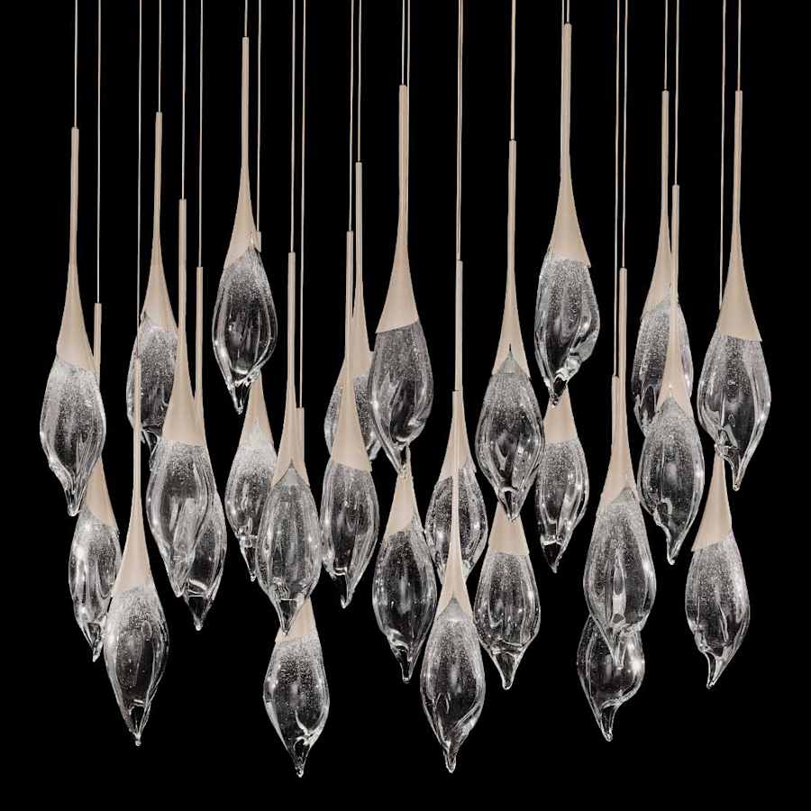 Fine Art Handcrafted Lighting Mayu 54" Wide LED 26 Light Linear Pendant
