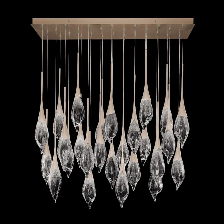Fine Art Handcrafted Lighting Mayu 54" Wide LED 26 Light Linear Pendant