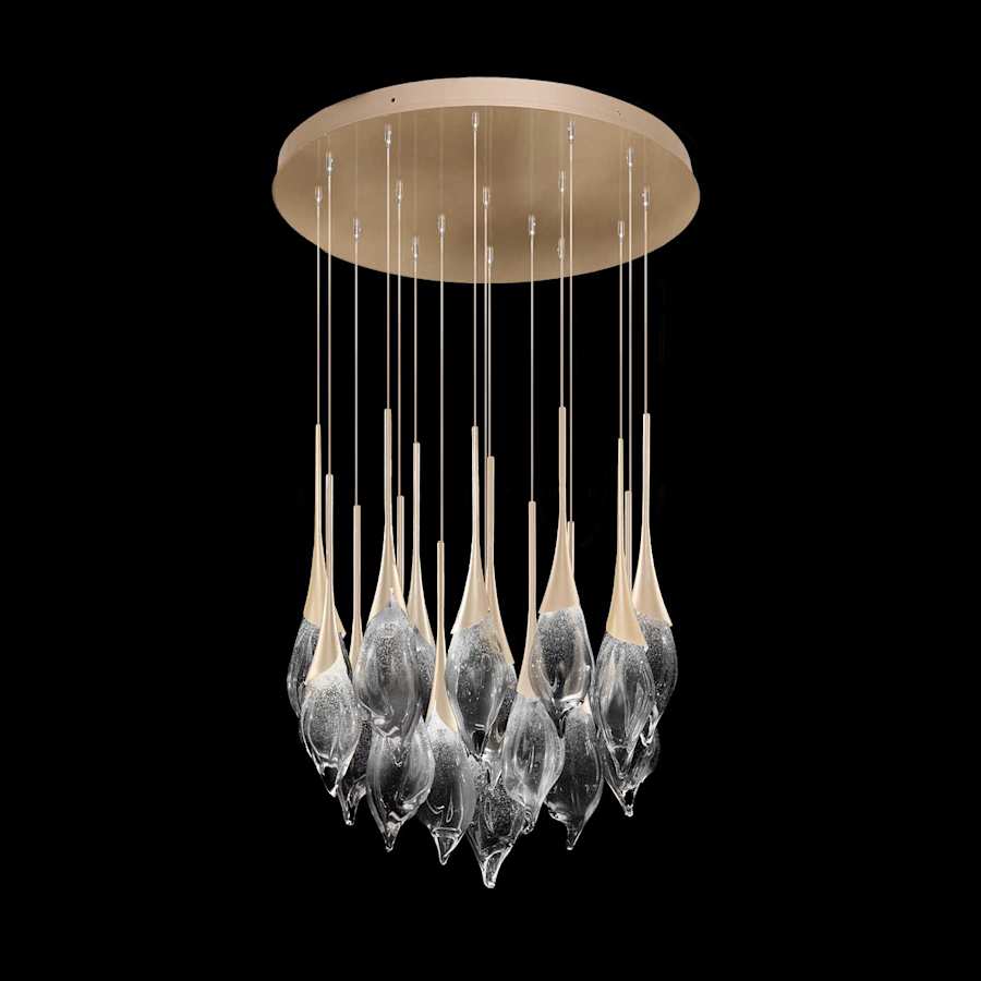 Fine Art Handcrafted Lighting Mayu 33" Wide LED 18 Light Pendant