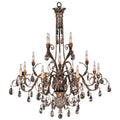 Fine Art Handcrafted Lighting A Midsummer Night's Dream Sixteen-Light Three-Tier Chandelier with Delicate Lines and Crystal Accents