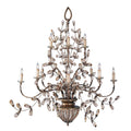 Fine Art Handcrafted Lighting A Midsummer Night's Dream Twelve-Light Two-Tier Chandelier with Crystal Accents and Candelabra Lights