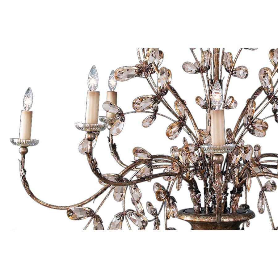 Fine Art Handcrafted Lighting A Midsummer Night's Dream Twelve-Light Two-Tier Chandelier with Crystal Accents and Candelabra Lights