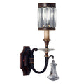 Fine Art Handcrafted Lighting Eaton Place Single-Light Wall Sconce with Channel-Set Crystal Diffuser and Crystal Accents