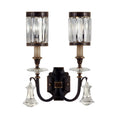 Fine Art Handcrafted Lighting Eaton Place Two-Light Wall Sconce with Channel-Set Crystal Diffuser and Crystal Accents