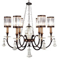 Fine Art Handcrafted Lighting Eaton Place Six-Light Single-Tier Chandelier with Channel-Set Crystal Diffusers and Crystal Accents