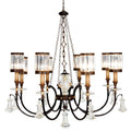 Fine Art Handcrafted Lighting Eaton Place Eight-Light Single-Tier Chandelier with Channel-Set Crystal Diffusers and Crystal Accents