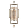 Fine Art Handcrafted Lighting Singapore Moderne Silver 18" Diameter Six-Light Foyer Pendant with Mica and Glass Diffuser Panels