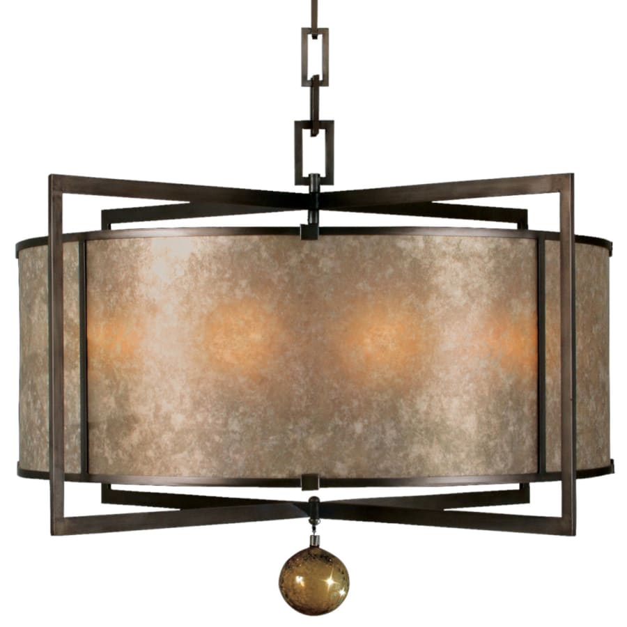 Fine Art Handcrafted Lighting Singapore Moderne 40" Diameter Eight-Light Drum Pendant with Mica Diffuser Panels
