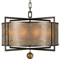 Fine Art Handcrafted Lighting Singapore Moderne 40" Diameter Eight-Light Drum Pendant with Mica Diffuser Panels