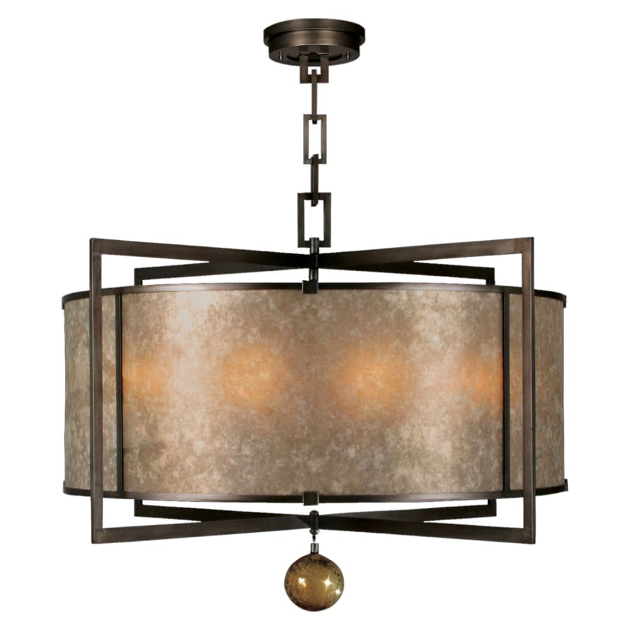 Fine Art Handcrafted Lighting Singapore Moderne 40" Diameter Eight-Light Drum Pendant with Mica Diffuser Panels