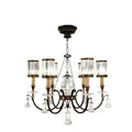 Fine Art Handcrafted Lighting Eaton Place Six-Light Single-Tier Chandelier with Channel-Set Crystal Diffusers and Crystal Accents