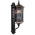 Fine Art Handcrafted Lighting Warwickshire Three-Light Outdoor Wall Sconce with Beveled Leaded Glass Panels