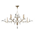 Fine Art Handcrafted Lighting Beveled Arcs 74" Oblong Chandelier with Arcing Beveled Crystal