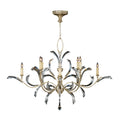 Fine Art Handcrafted Lighting Beveled Arcs 57" Round Chandelier with Arcing Beveled Crystal