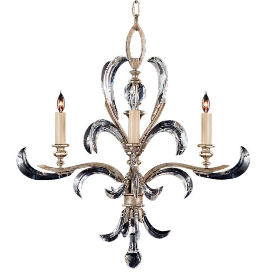Fine Art Handcrafted Lighting Beveled Arcs Four-Light Single-Tier Beveled Crystal Chandelier