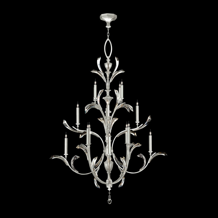 Fine Art Handcrafted Lighting Beveled Arcs 16 Light 56" Wide Crystal Chandelier