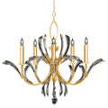 Fine Art Handcrafted Lighting Beveled Arcs 5 Light 36" Wide Crystal Chandelier