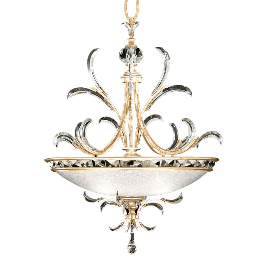 Fine Art Handcrafted Lighting Beveled Arcs 3 Light 44" Wide Crystal Pendant