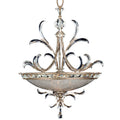 Fine Art Handcrafted Lighting Beveled Arcs 44" Diameter Three-Light Beveled Crystal Bowl Pendant