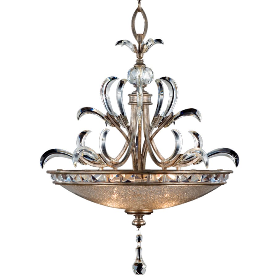 Fine Art Handcrafted Lighting Beveled Arcs 32" Diameter Three-Light Beveled Crystal Bowl Pendant
