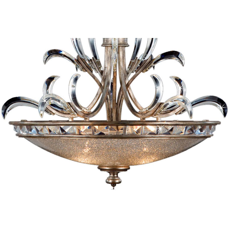 Fine Art Handcrafted Lighting Beveled Arcs 32" Diameter Three-Light Beveled Crystal Bowl Pendant