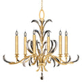 Fine Art Handcrafted Lighting Beveled Arcs 6 Light 37" Wide Crystal Chandelier