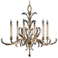 Fine Art Handcrafted Lighting Beveled Arcs Six-Light Single-Tier Beveled Crystal Chandelier