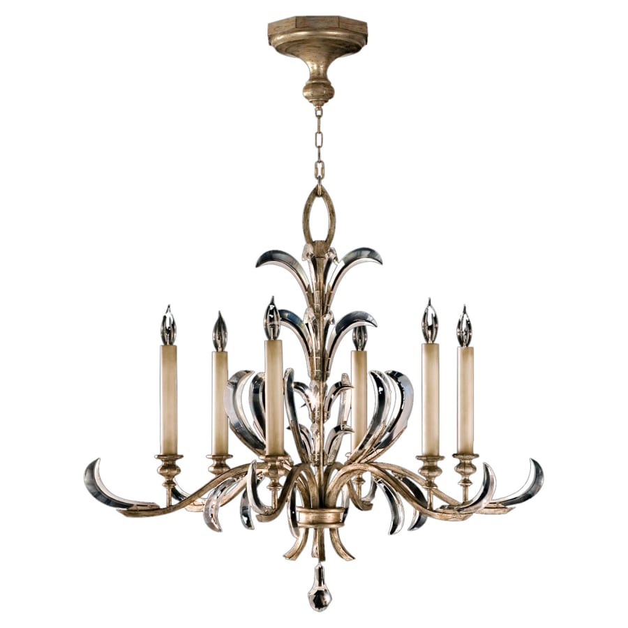 Fine Art Handcrafted Lighting Beveled Arcs Six-Light Single-Tier Beveled Crystal Chandelier