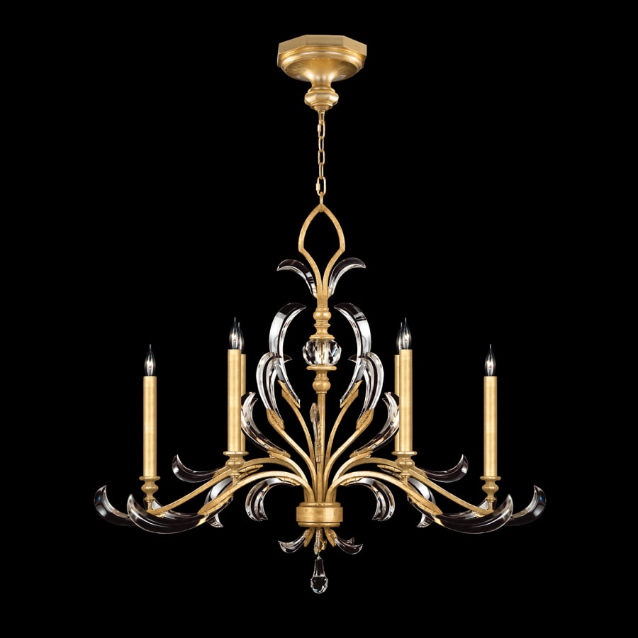 Fine Art Handcrafted Lighting Beveled Arcs 6 Light 44" Wide Crystal Chandelier
