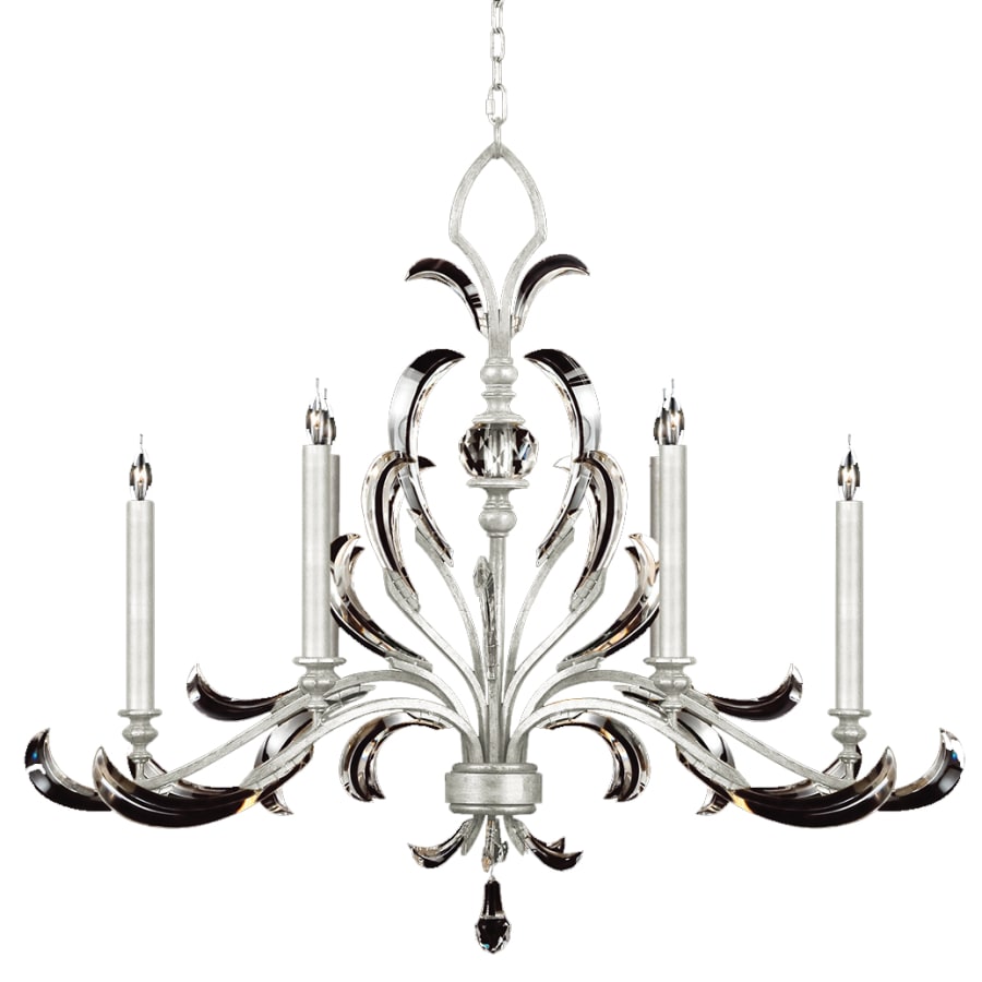 Fine Art Handcrafted Lighting Beveled Arcs 6 Light 44" Wide Crystal Chandelier