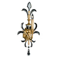 Fine Art Handcrafted Lighting Beveled Arcs Gold Single-Light Beveled Crystal Wall Sconce